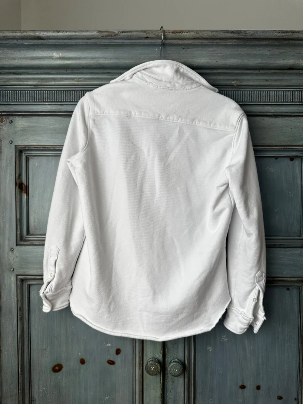 Frank & Eileen Eileen Relaxed Button Up Shirt in White Tripple FLeece Size XS - Picture 12 of 12